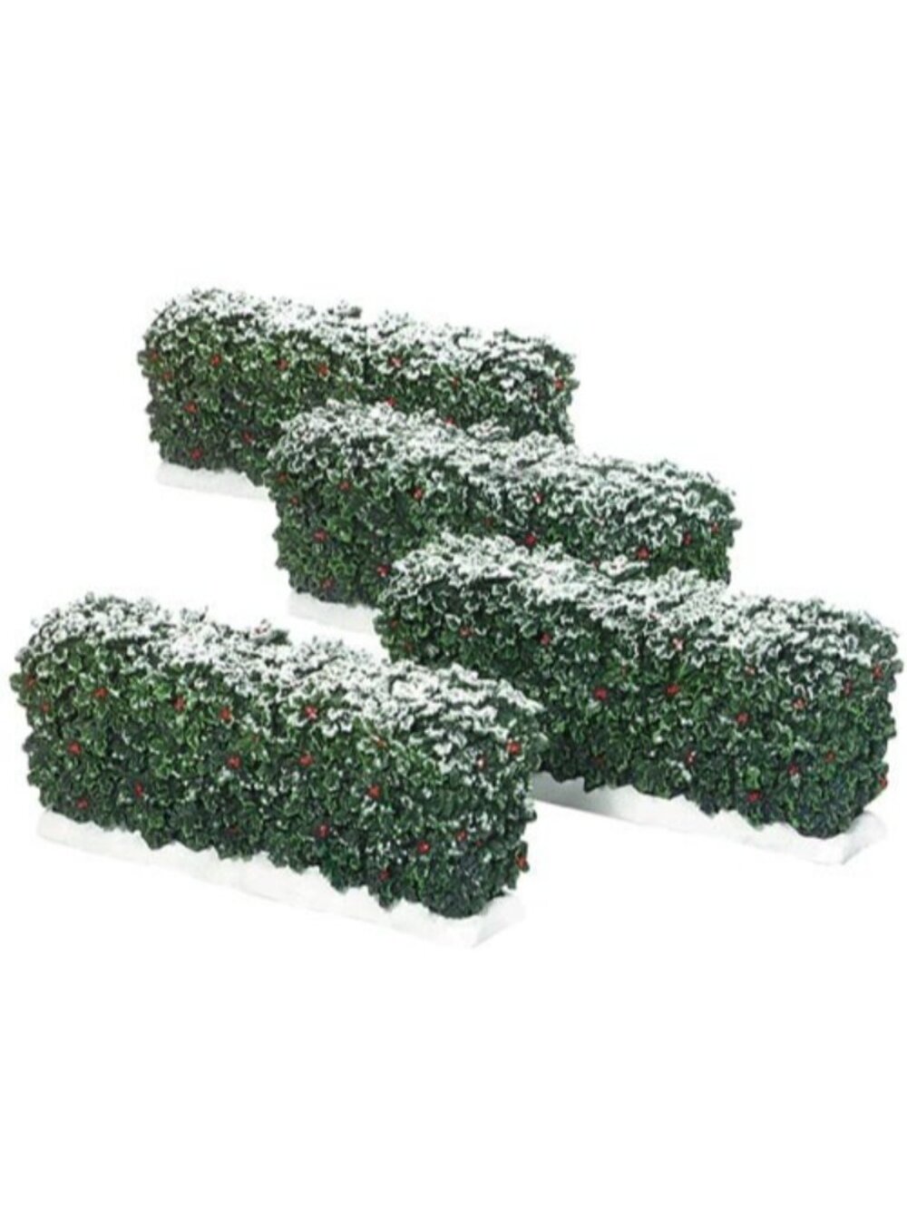 Department 56 Holly Hedges (4 PCS) Village Accessories 52900 SEALED